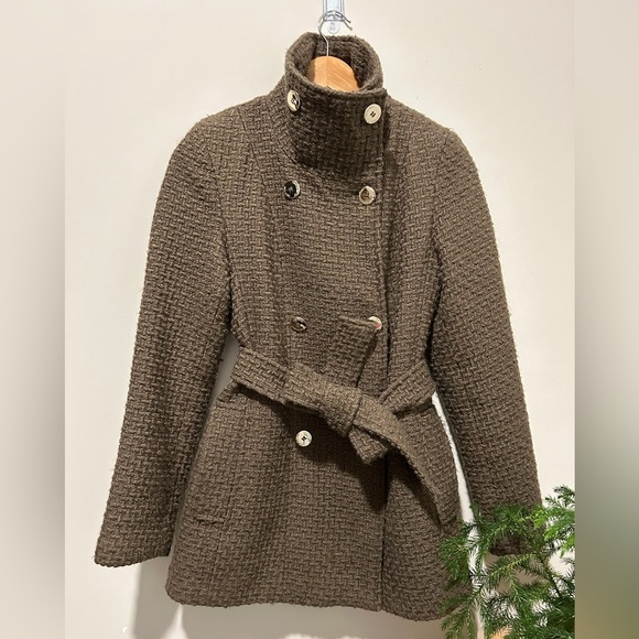 Calvin Klein Women's Double Breasted Wool Coat with Belt ~ size Small - Picture 5 of 10